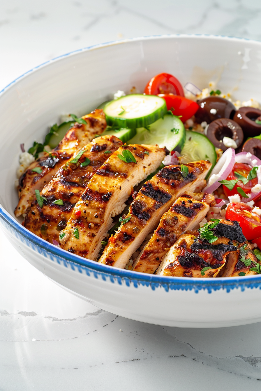 Fresh Ingredients for Mediterranean Keto Chicken Salad