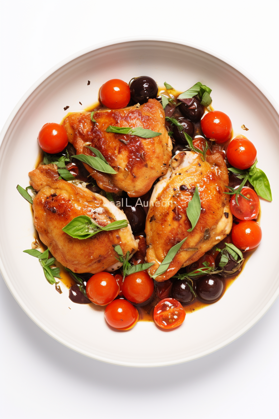 Mediterranean Keto Chicken Thighs in the Skillet
