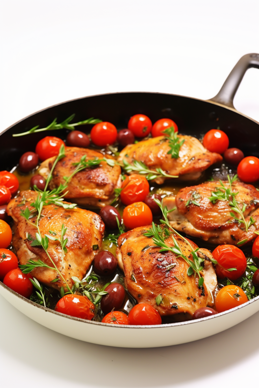 Mediterranean Keto Chicken Thighs with Olives and Tomatoes