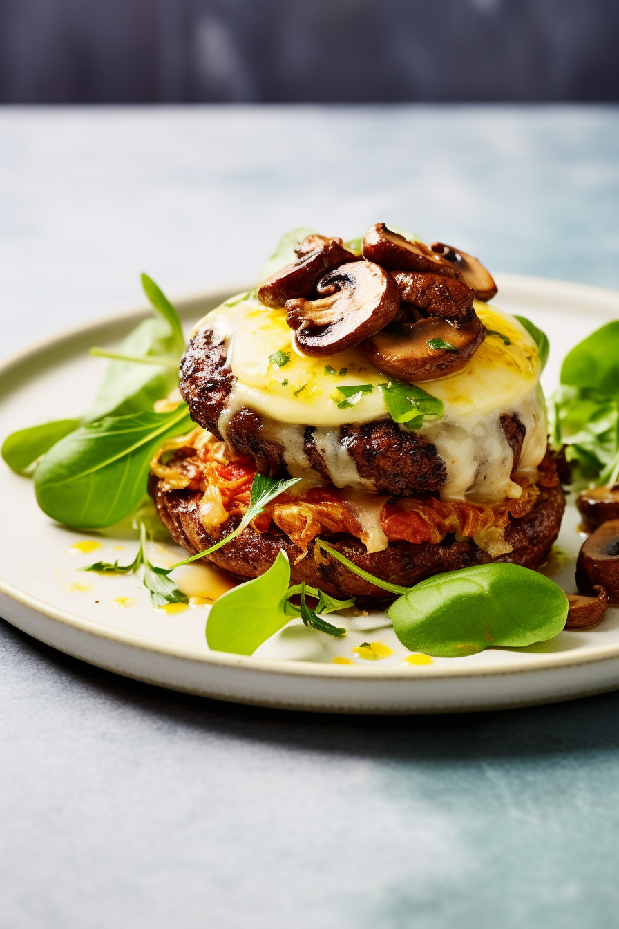 Mushroom Swiss Keto Burger Ingredients
