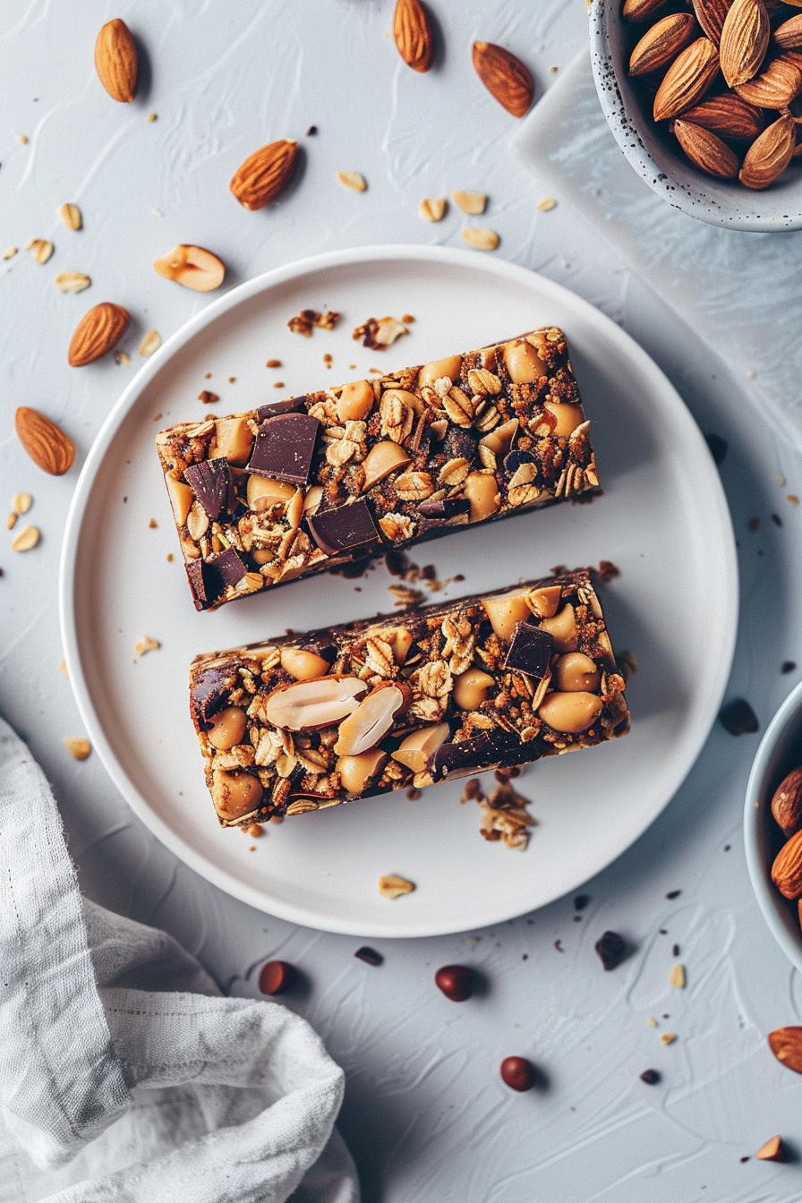 No-Bake Keto Peanut Butter Chocolate Granola Bars