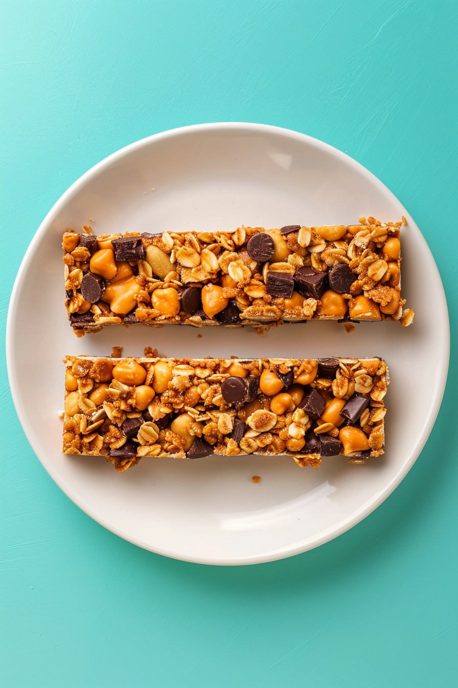Ingredients for No-Bake Keto Peanut Butter Chocolate Granola Bars