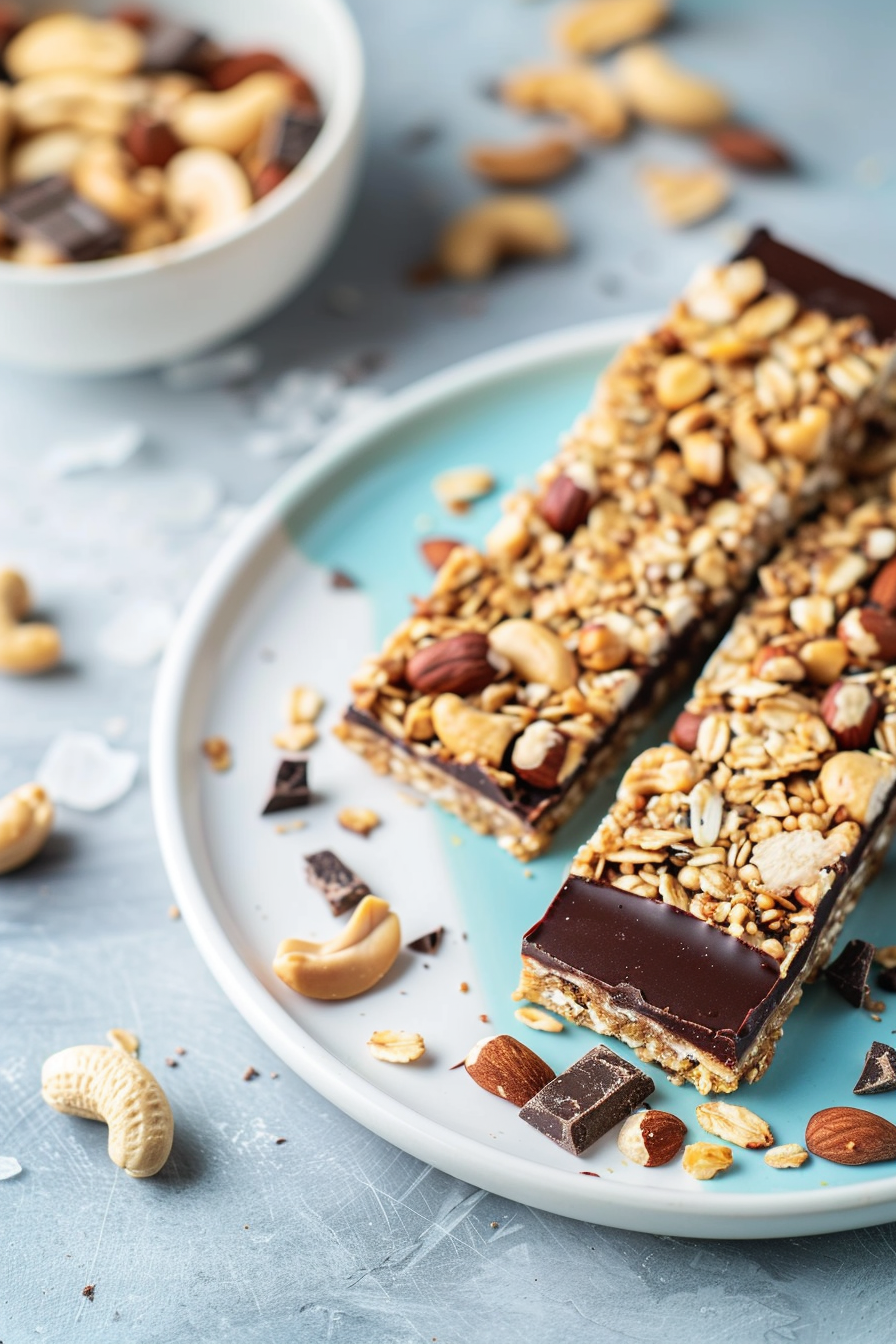 No-Bake Keto Peanut Butter Chocolate Granola Bars