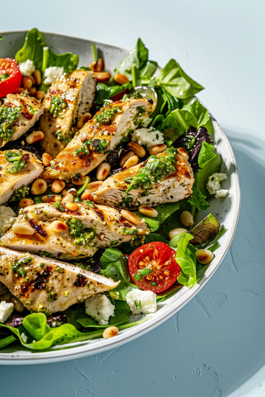 Keto Pesto Chicken Salad