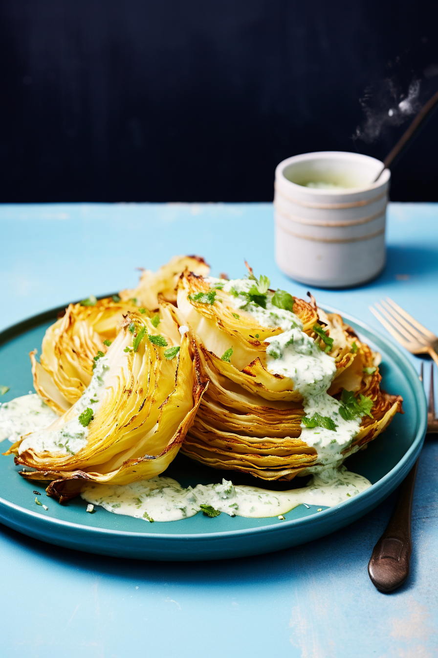 Preparing Roasted Cabbage Wedges