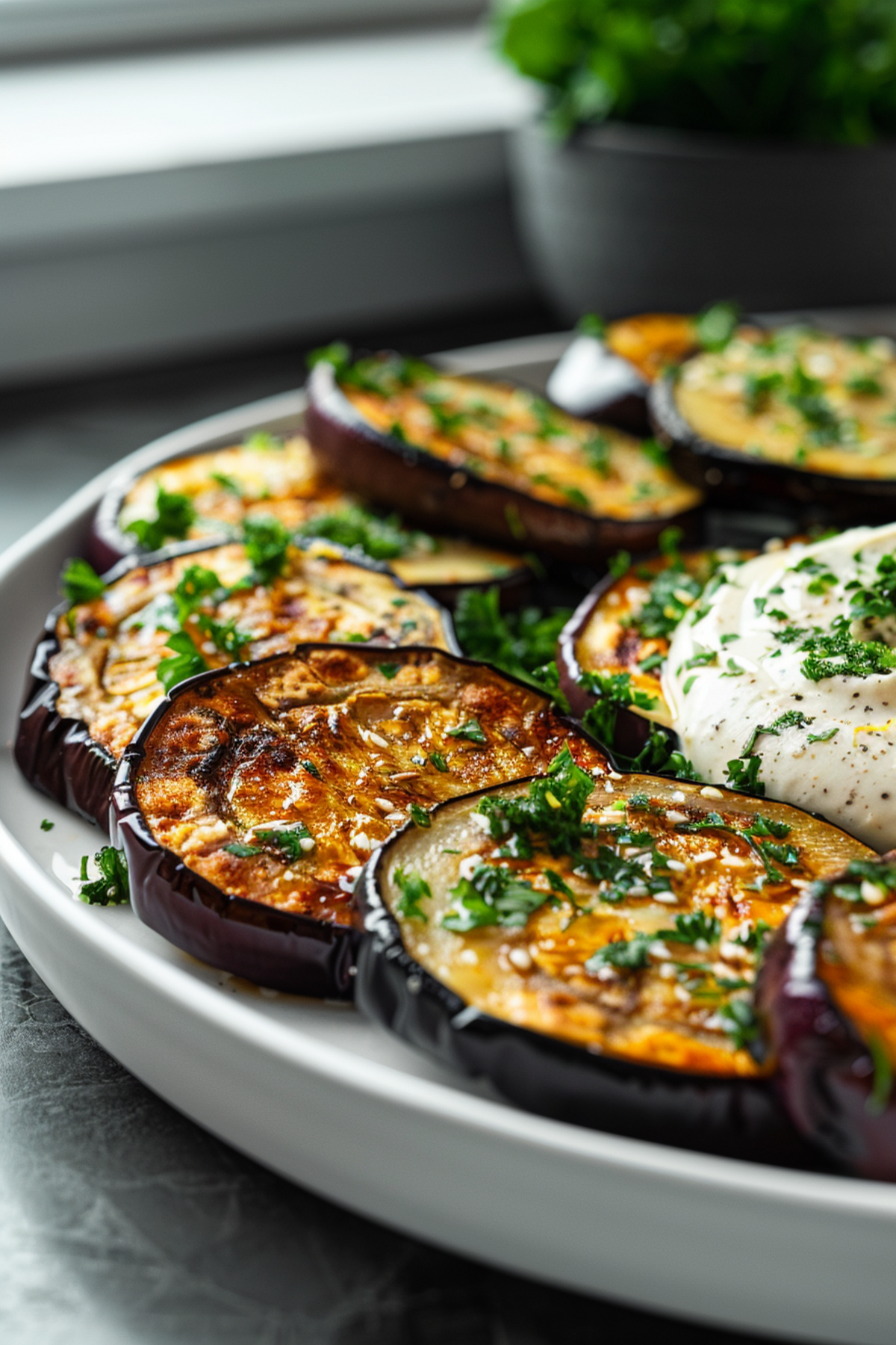 Roasted Eggplant with Lemon Tahini Dressing_001