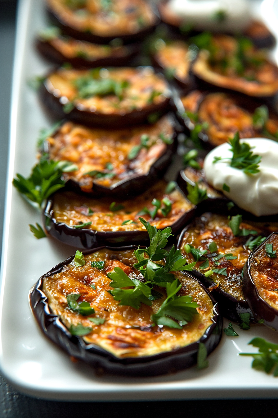 Sliced Roasted Eggplant