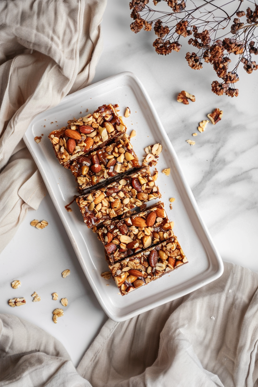 Mixing Ingredients for Keto Granola Bars