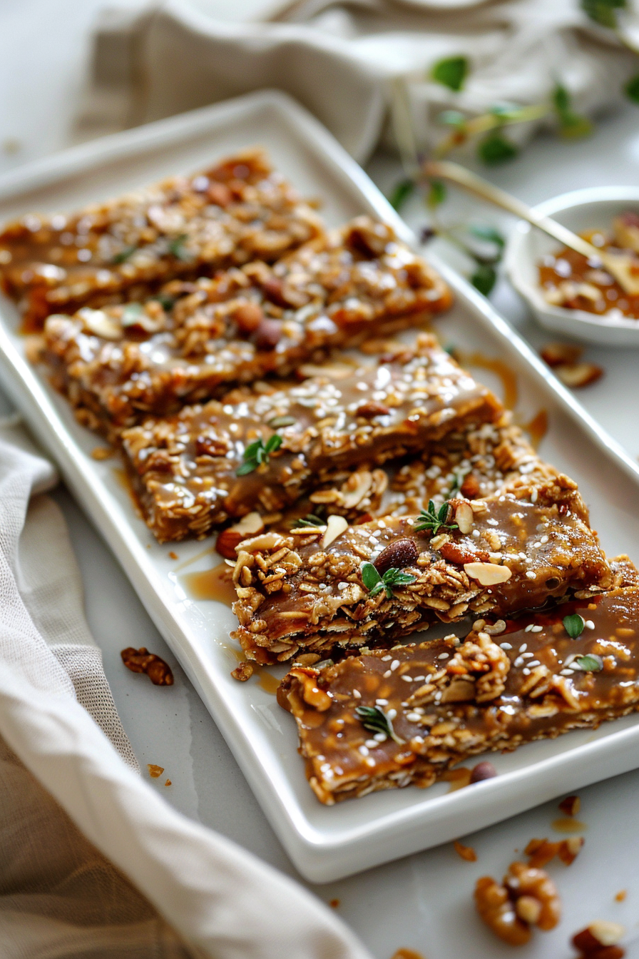 Salted Caramel Keto Granola Bars