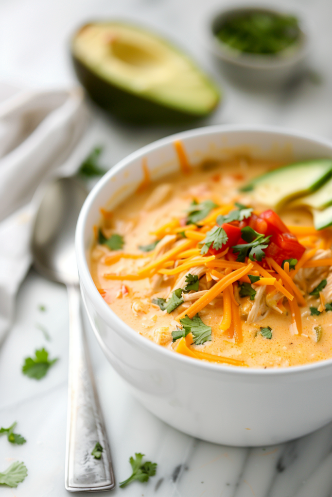 Slow Cooker Keto Chicken Enchilada Soup_001