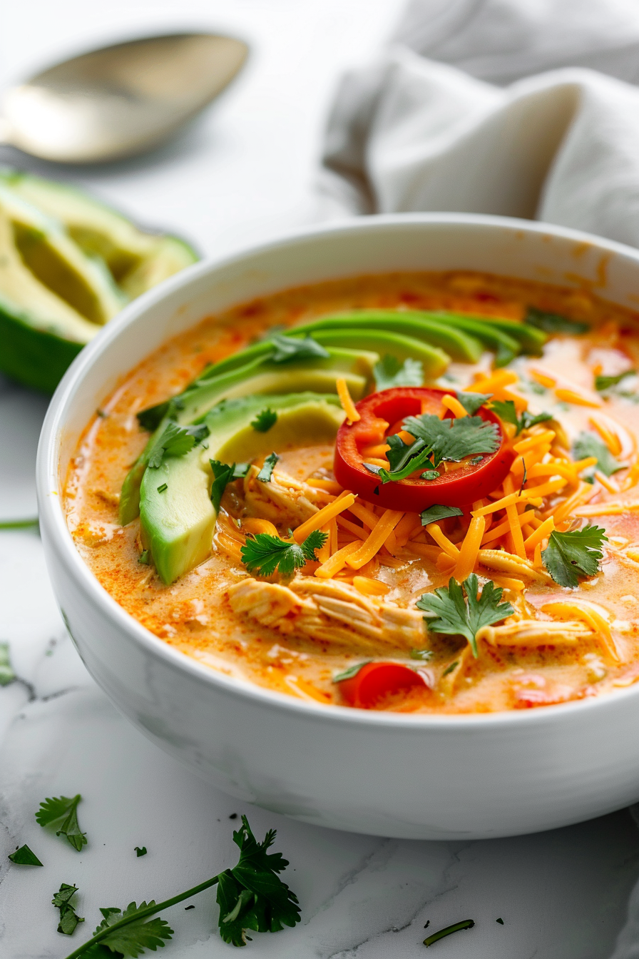 Ingredients for Keto Chicken Enchilada Soup