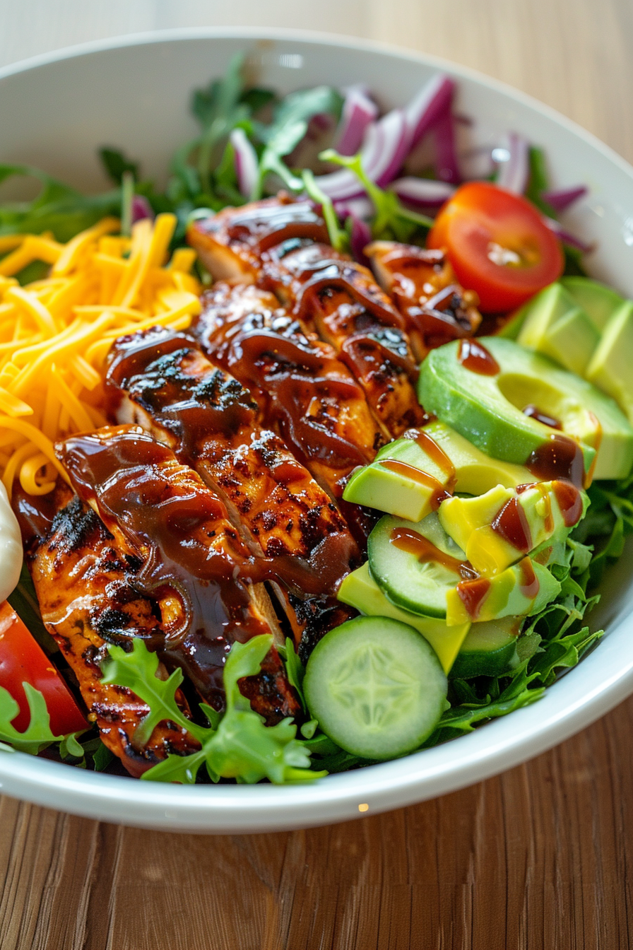 Preparing Smoky BBQ Chicken Salad