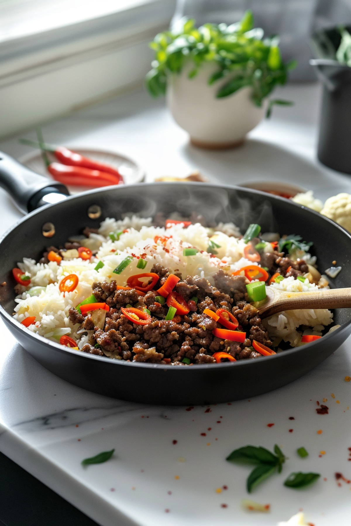 Spicy Ground Beef and Cabbage Stir Fry_001