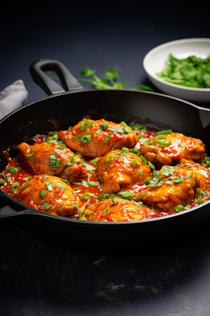 Spicy Keto Buffalo Chicken Thighs Ready to Serve