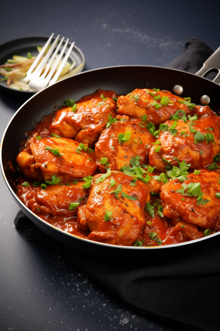 Preparing Spicy Keto Buffalo Chicken Thighs