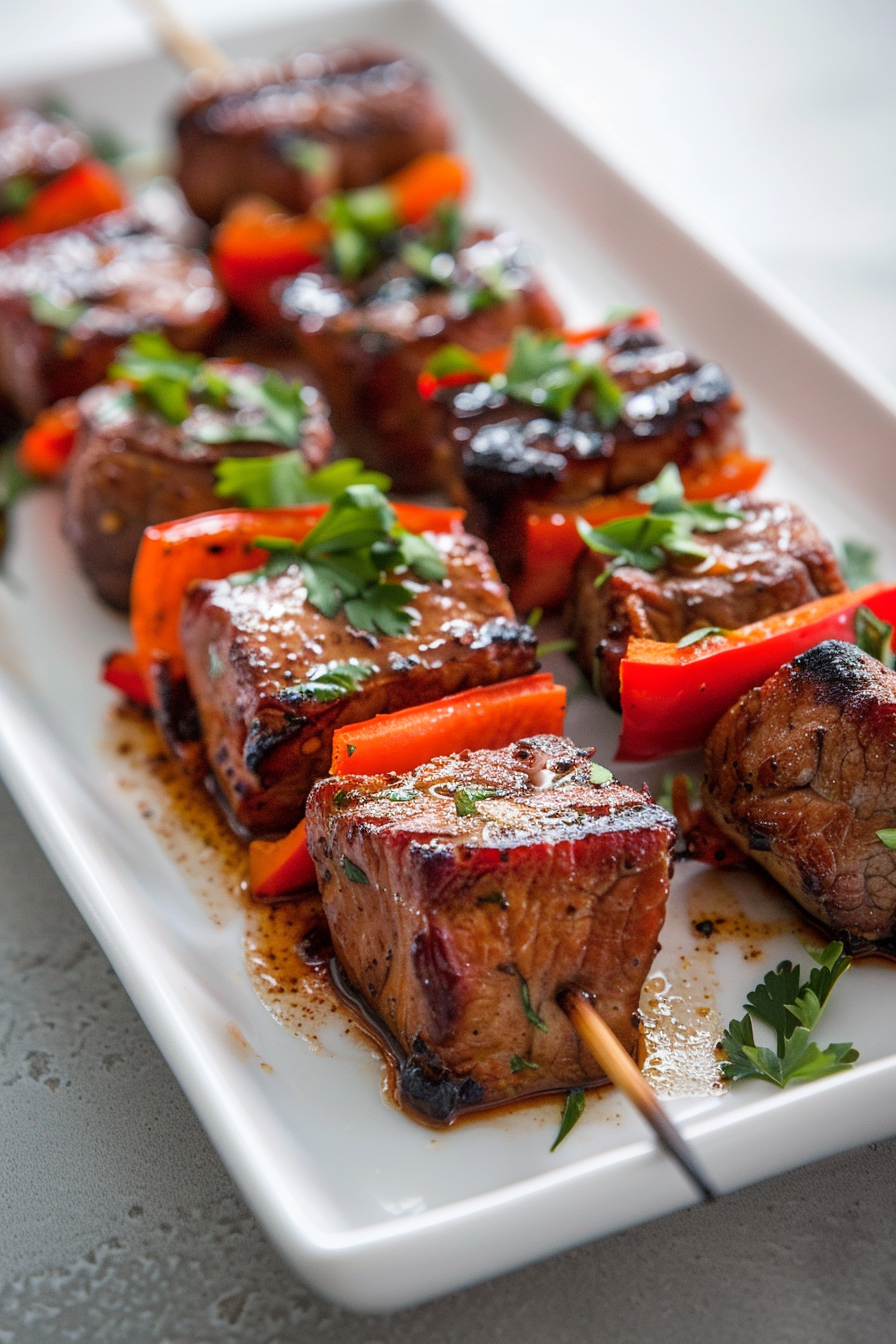 Marinated Pork and Pepper Pieces