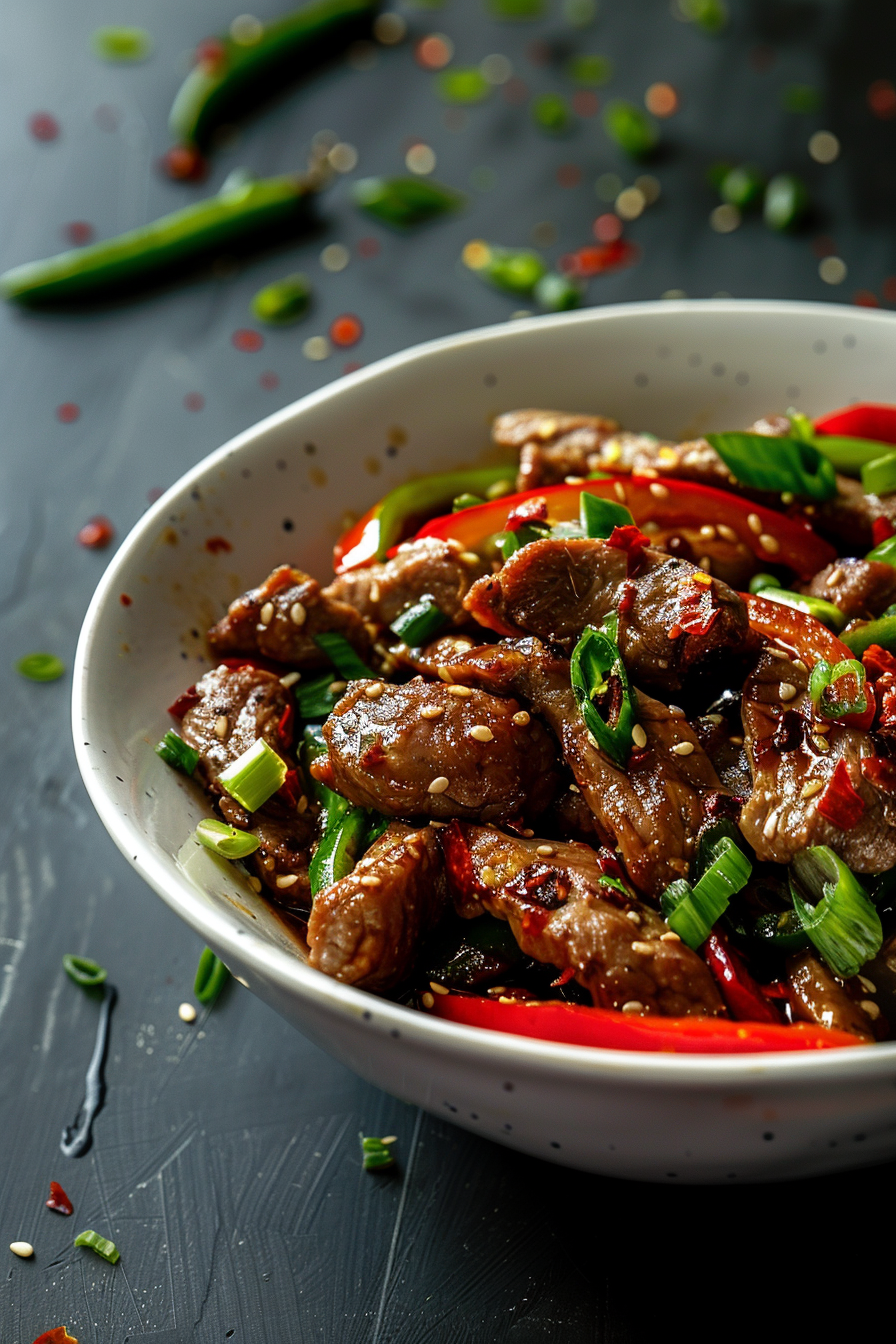 Cooking Spicy Szechuan Keto Pork Stir-Fry