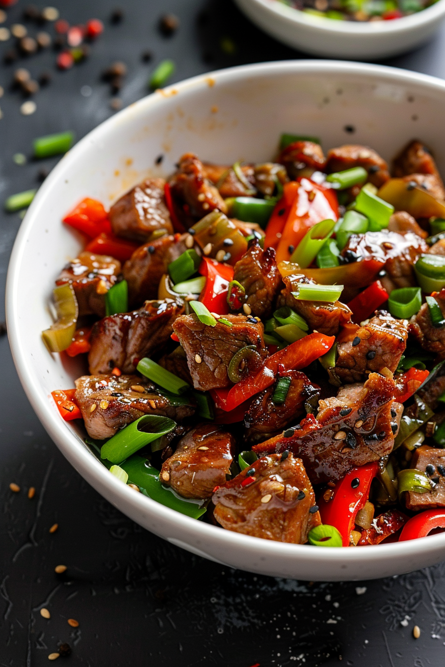 Ingredients for Spicy Szechuan Keto Pork Stir-Fry