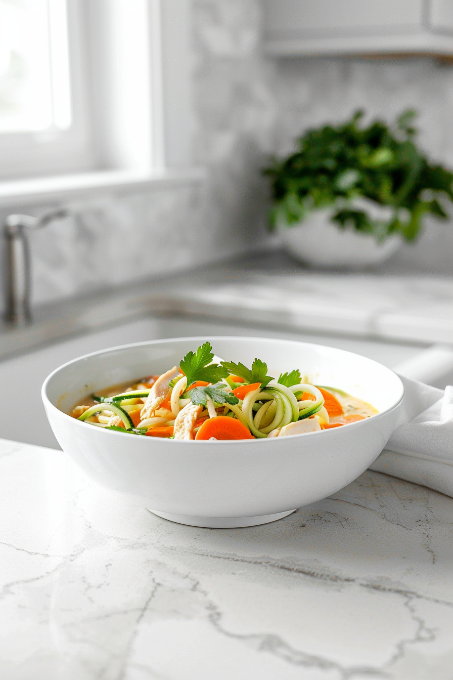 Zucchini Noodle Chicken Soup