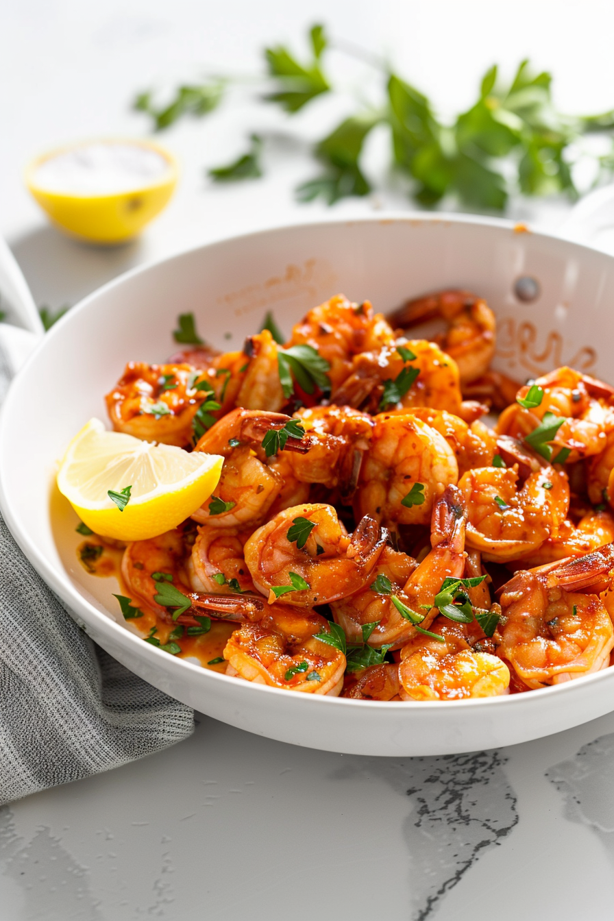 Preparing Keto Garlic Butter Shrimp