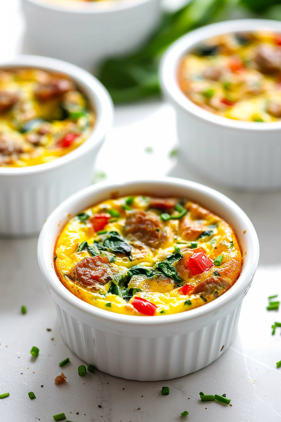 Ingredients for Baked Keto Italian Sausage and Cheese Mini Frittatas