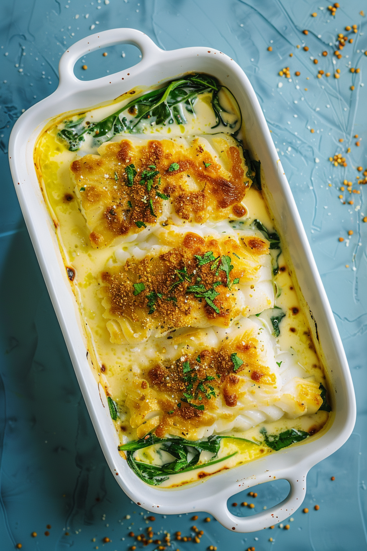Creamy Keto Cod and Spinach Casserole_001