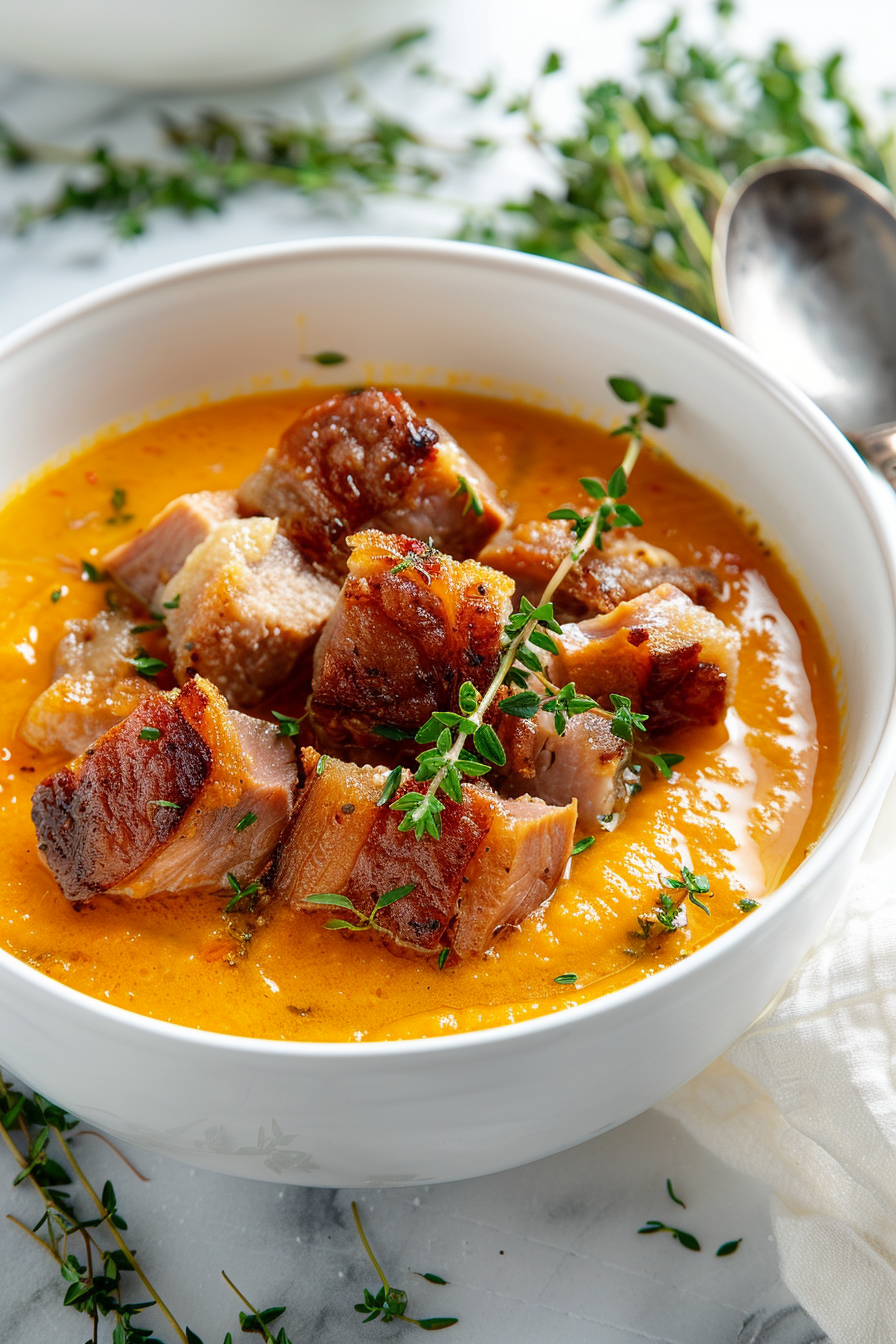 Keto Pumpkin Soup Preparation