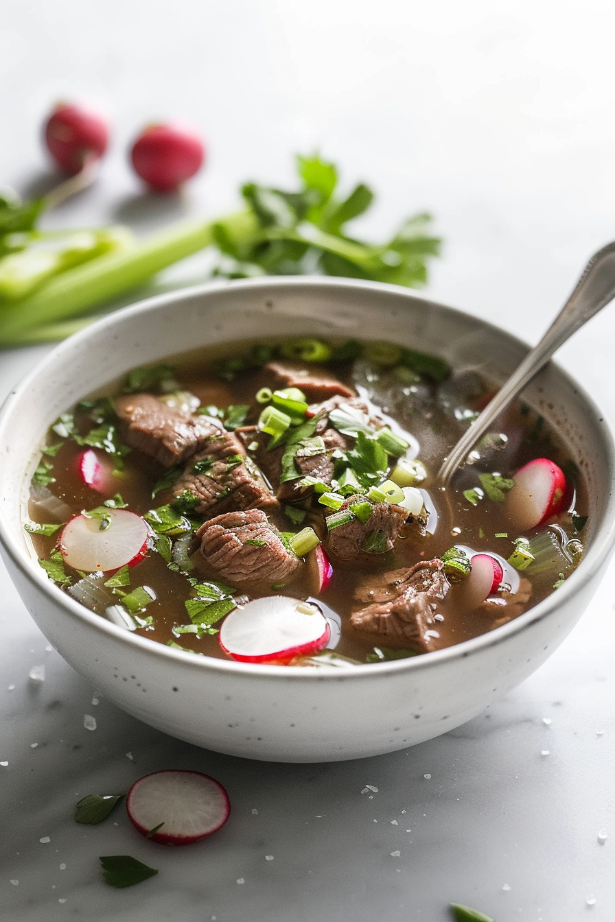 Instant Pot Keto Beef and Radish Soup