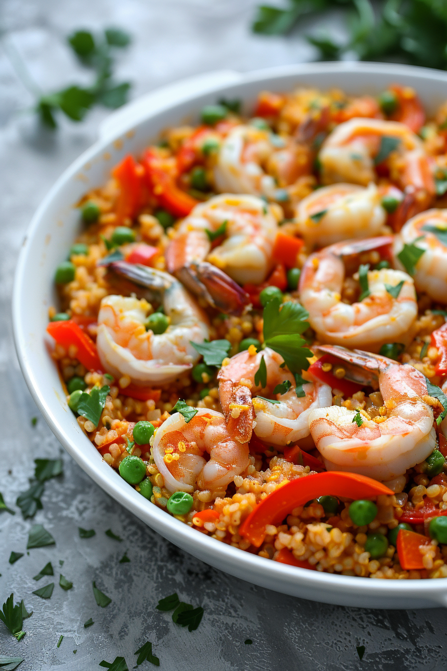 Cooking Instant Pot Keto Seafood Paella