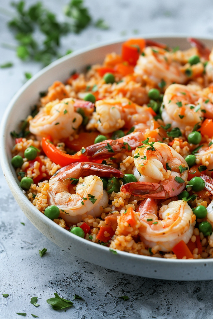Ingredients for Instant Pot Keto Seafood Paella