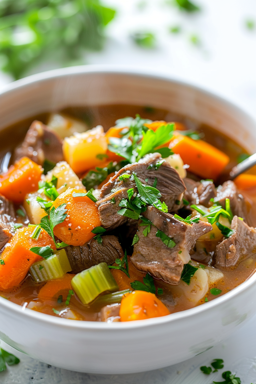 Preparing Instant Pot Keto Venison Stew