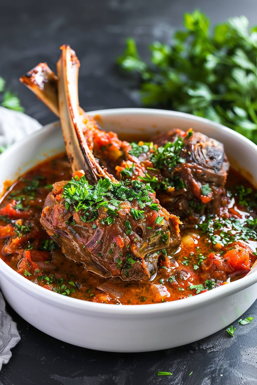 Preparing Italian Keto Lamb Shank Ragù