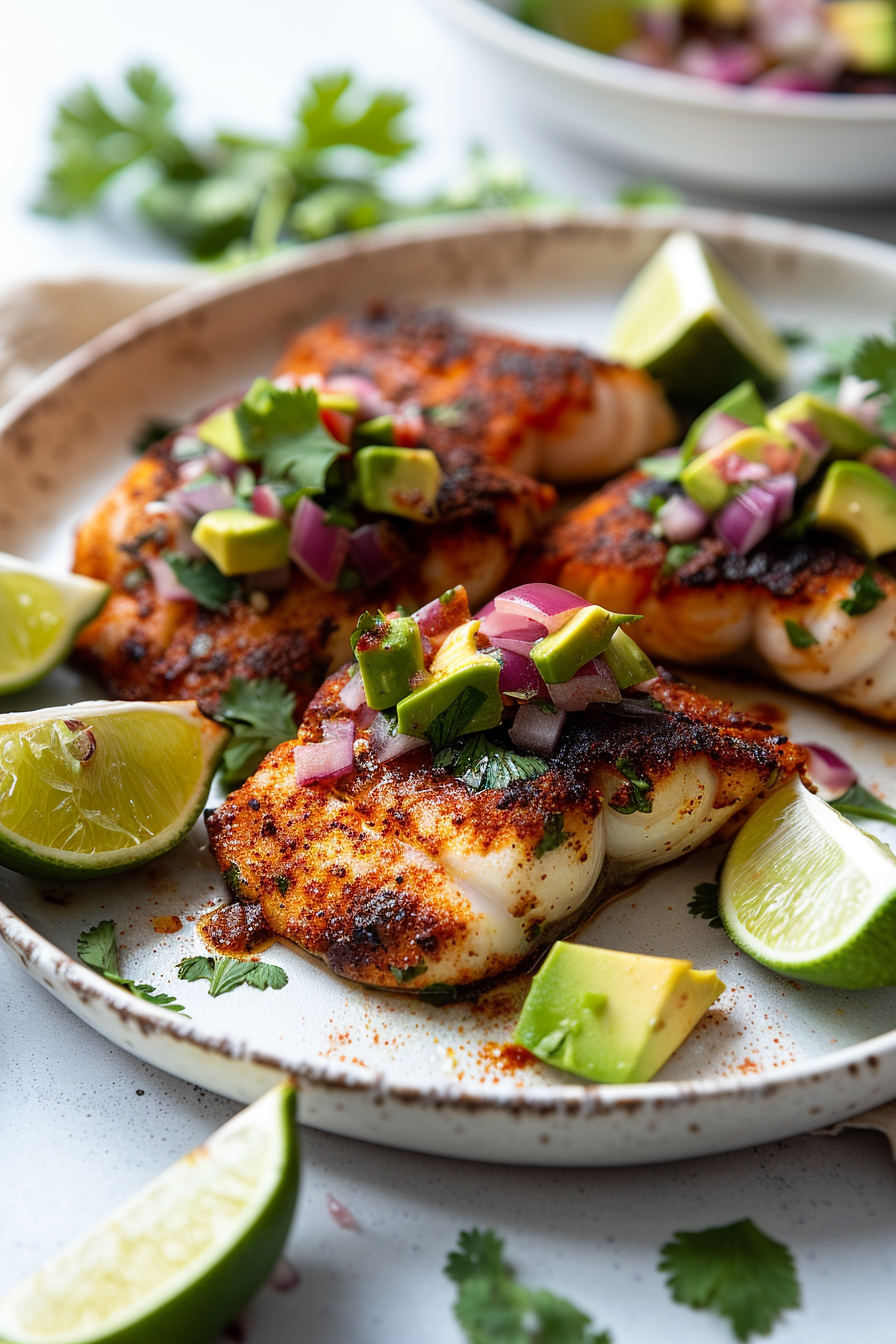 Keto Blackened Cod with Avocado Salsa