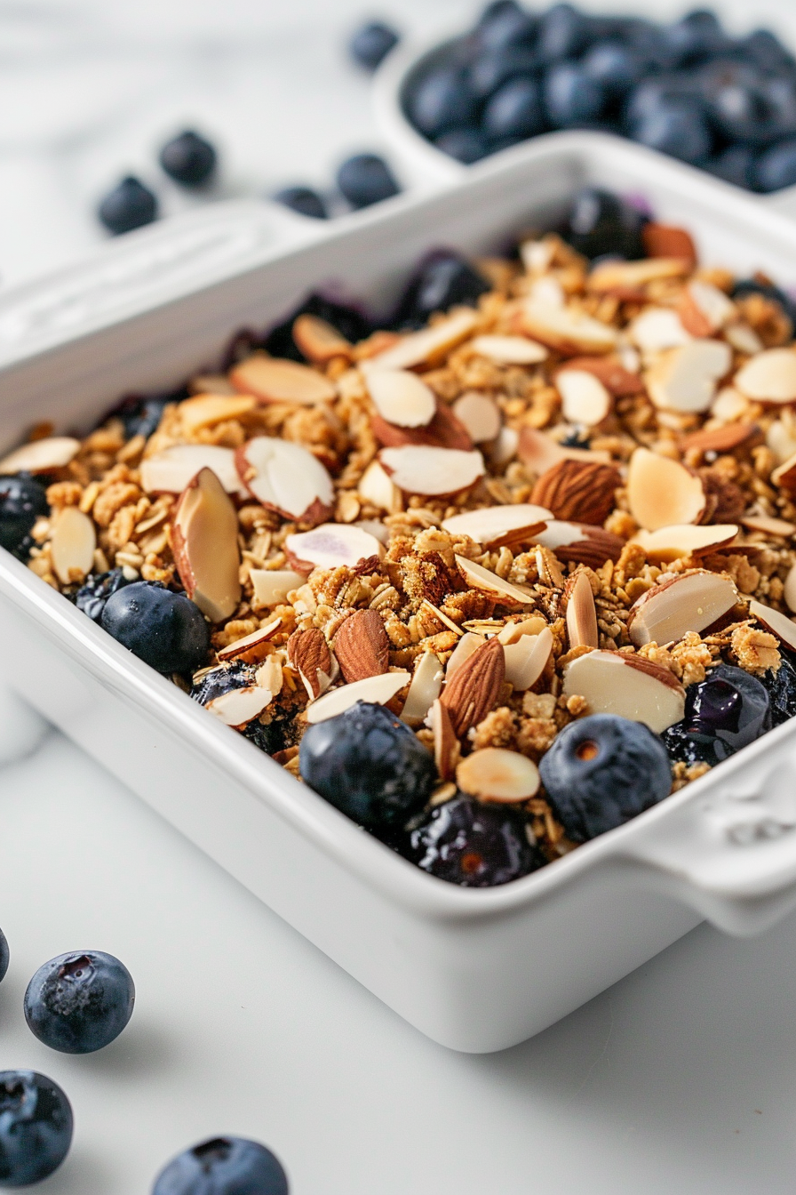Keto Blueberry Almond Crumble Ready to Serve