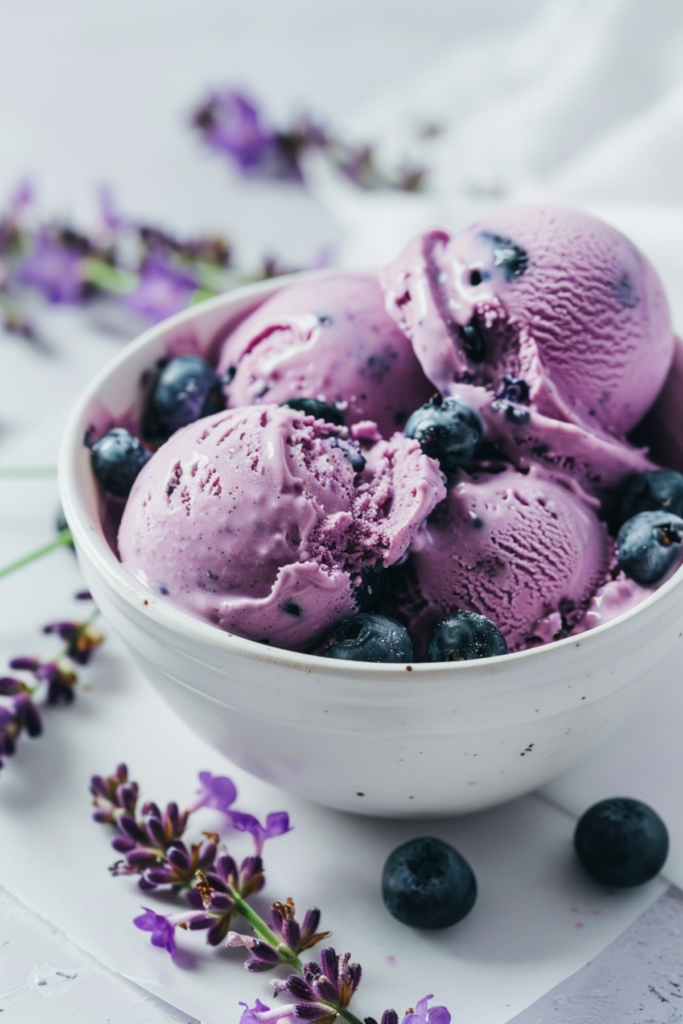 Keto Blueberry and Lavender Ice Cream_001