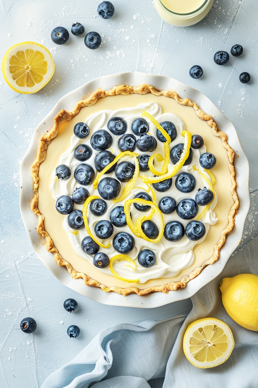 Keto Blueberry and Lemon Custard Baking