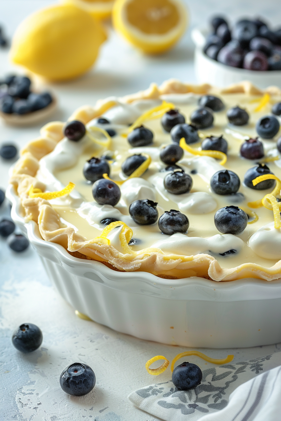 Keto Blueberry and Lemon Custard