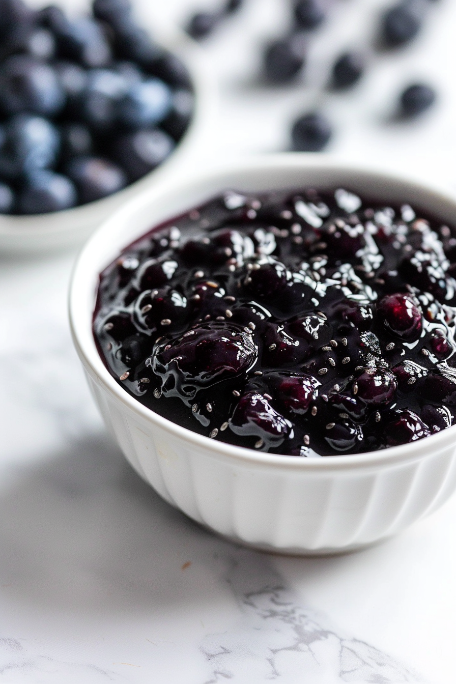 Keto Blueberry Chia Jam Consistency