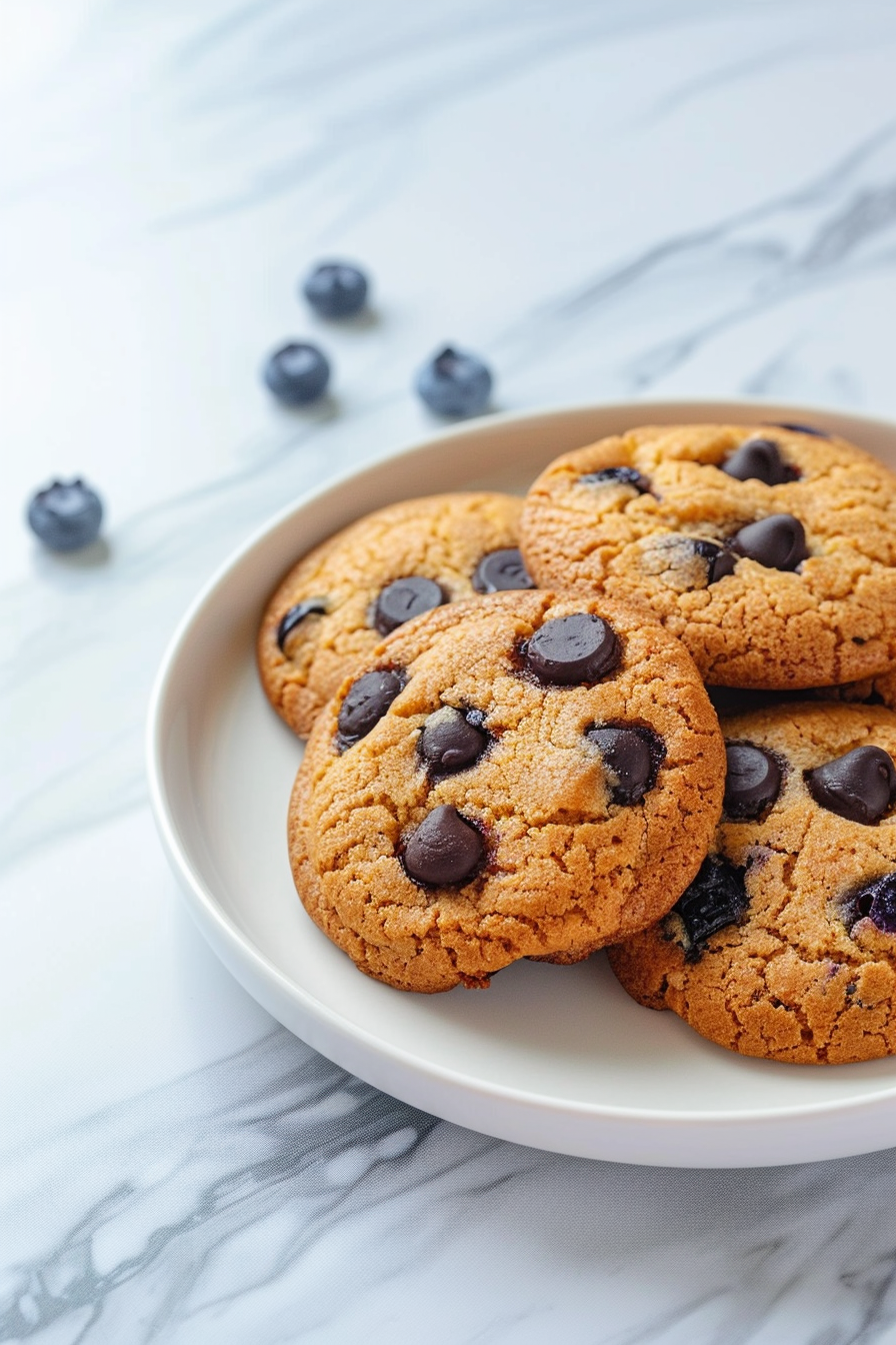 Keto Blueberry Chocolate Chip Cookies