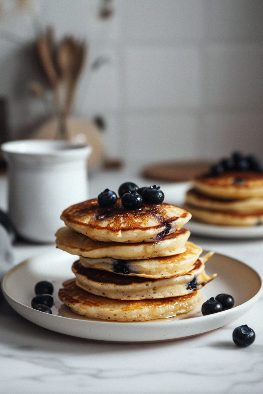 Cooking Keto Blueberry Coconut Flour Pancakes