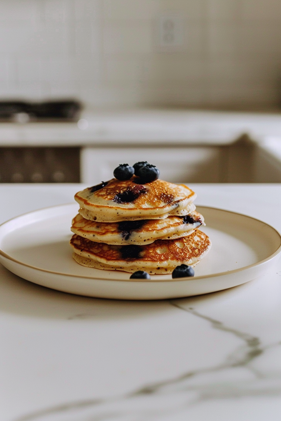 Keto Blueberry Coconut Flour Pancakes