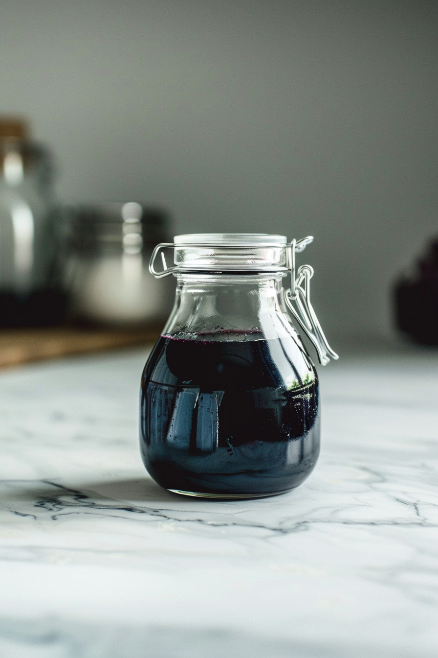 Preparing Keto Blueberry Coulis