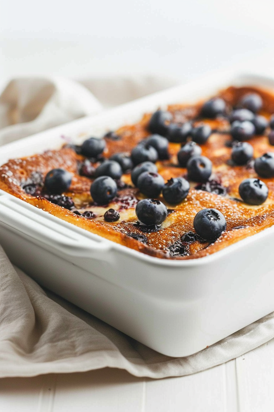 Keto Blueberry French Toast Casserole