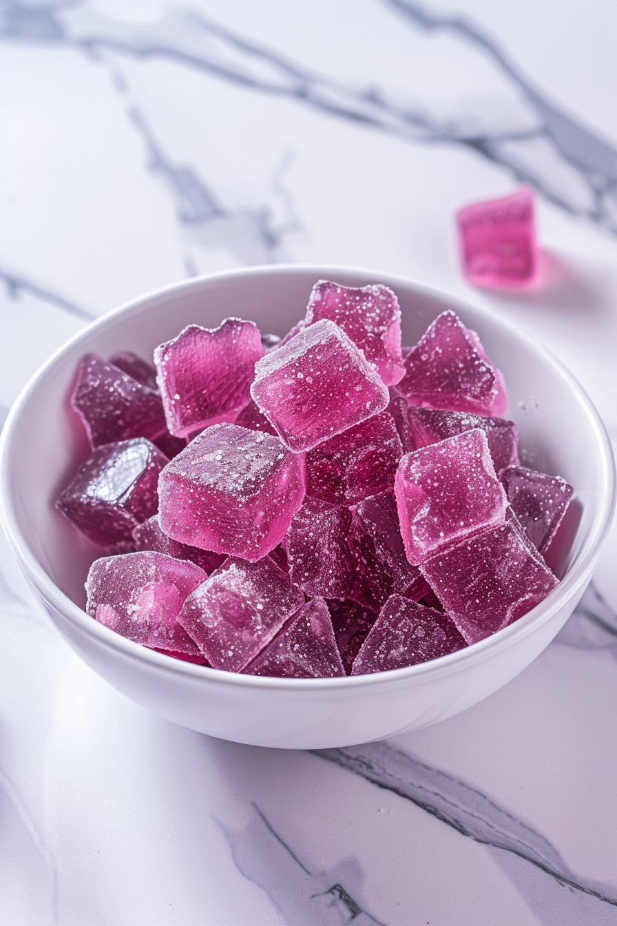 Keto Blueberry Gelatin Gummy Bears in Molds