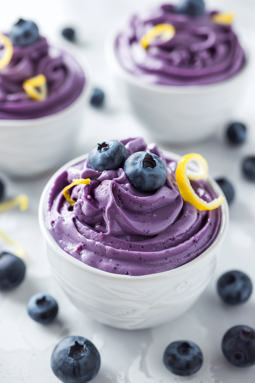 Keto Blueberry Lemon Mousse Ready to Serve