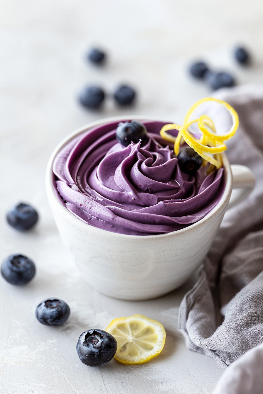 Preparing Keto Blueberry Lemon Mousse