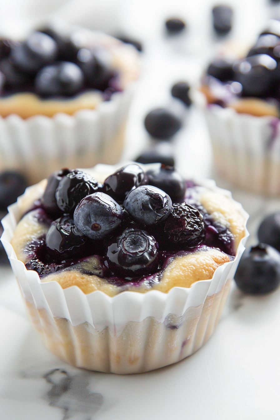 Ingredients for Keto Blueberry Swirl Cheesecake Muffins