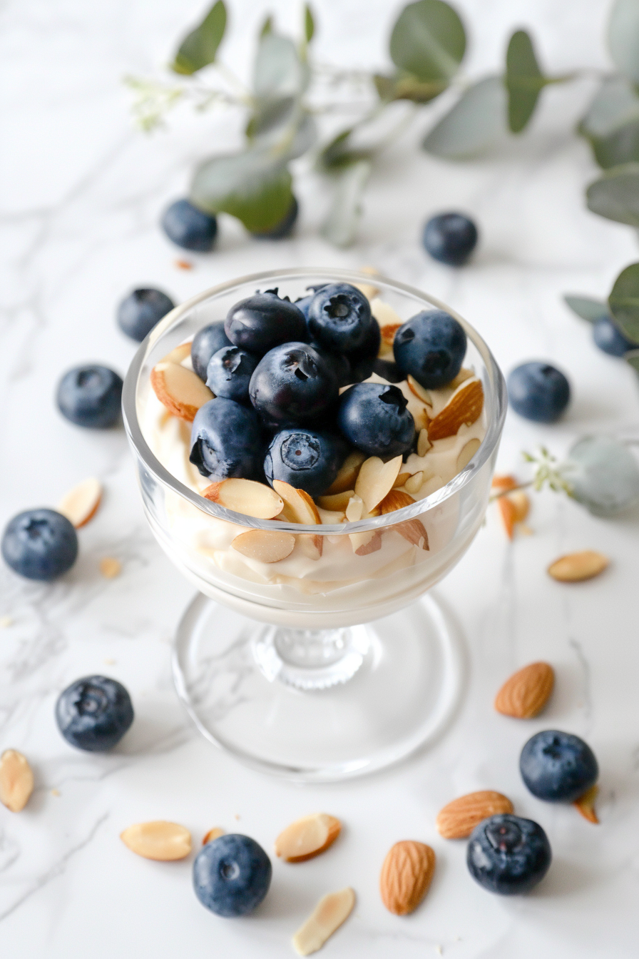 Keto Blueberry Yogurt Parfaits