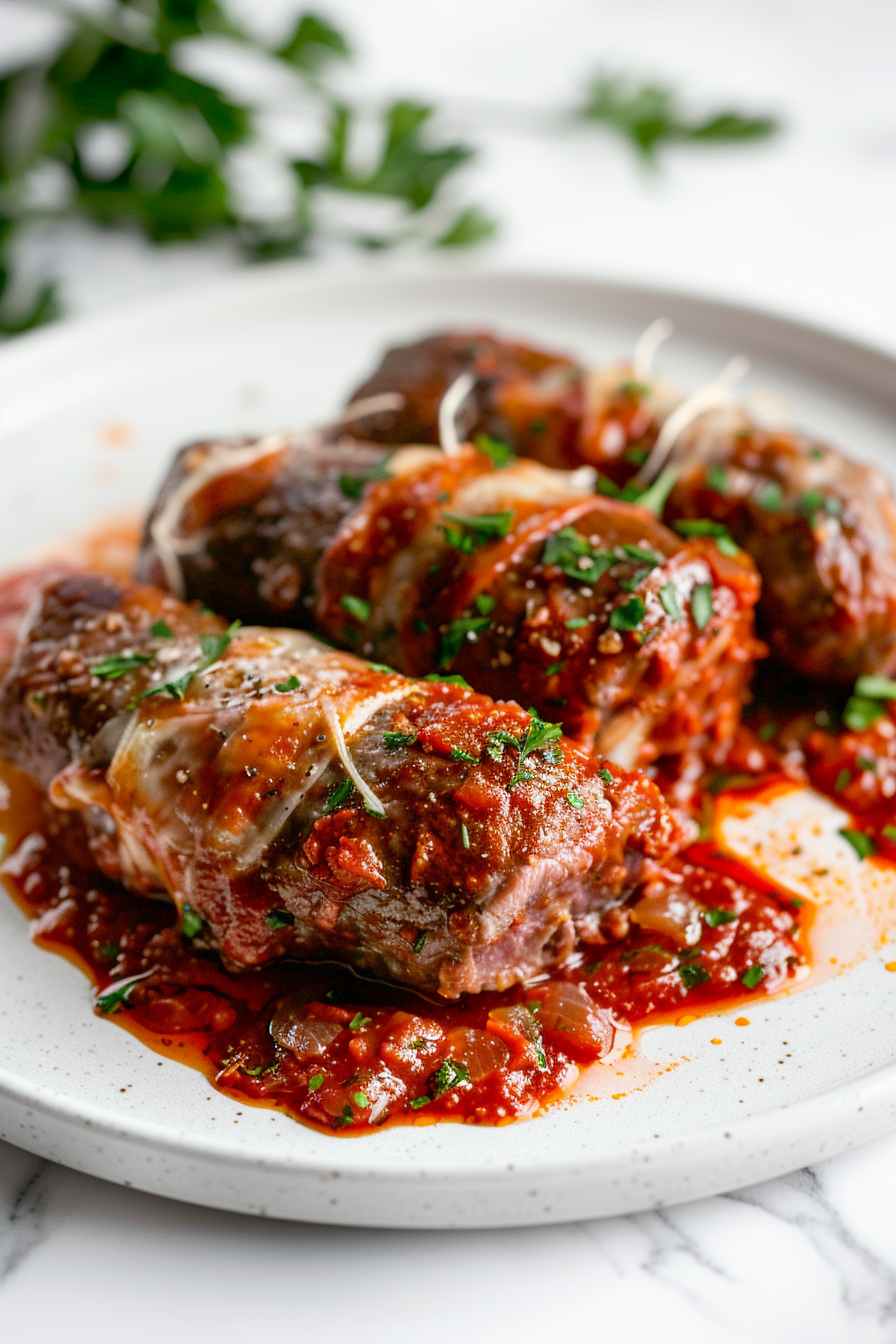 Keto Braciole Preparation