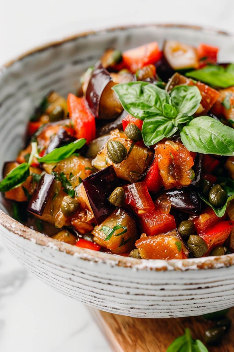 Easy and Delicious Keto Caponata with Eggplant and Capers Recipe for